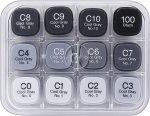 Copic Classic, Alcohol-based Markers, 12pc Set, Neutral Gray (Discontinued model: EAN 4511338002179) - Image 8